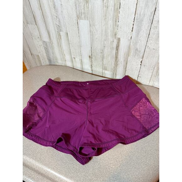 Athleta Home Run Running Shorts Women's Raspberry‎ M - Picture 1 of 5